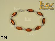 Jewellery SILVER sterling bracelet.  Stone: amber. TAG: ; name: B-204; weight: 9.8g.