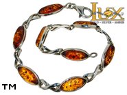 Jewellery SILVER sterling bracelet.  Stone: amber. TAG: ; name: B-513; weight: 11g.