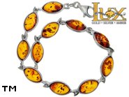 Jewellery SILVER sterling bracelet.  Stone: amber. TAG: ; name: B-517; weight: 7.7g.