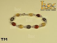 Jewellery SILVER sterling bracelet.  Stone: amber. TAG: ; name: B-521-2; weight: 13g.