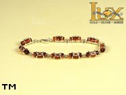 Jewellery SILVER sterling bracelet.  Stone: amber. TAG: ; name: B-541; weight: 8.3g.