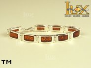 Jewellery SILVER sterling bracelet.  Stone: amber. TAG: ; name: B-547; weight: 16g.