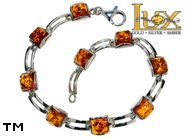 Jewellery SILVER sterling bracelet.  Stone: amber. TAG: ; name: B-575; weight: 9g.