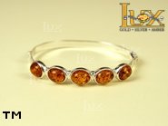 Jewellery SILVER sterling bracelet.  Stone: amber. TAG: ; name: B-596; weight: 13.4g.