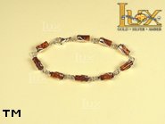 Jewellery SILVER sterling bracelet.  Stone: amber. TAG: ; name: B-606; weight: 8g.