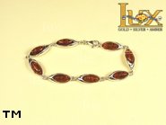 Jewellery SILVER sterling bracelet.  Stone: amber. TAG: ; name: B-614; weight: 10.7g.