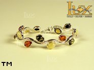 Jewellery SILVER sterling bracelet.  Stone: amber. TAG: ; name: B-622-1; weight: 13.2g.