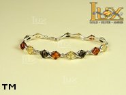 Jewellery SILVER sterling bracelet.  Stone: amber. TAG: ; name: B-628; weight: 10.4g.
