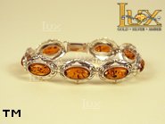 Jewellery SILVER sterling bracelet.  Stone: amber. TAG: ; name: B-632; weight: 15.7g.