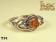 Jewellery SILVER sterling bracelet.  Stone: amber. TAG: ; name: B-661; weight: 26.8g.