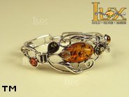 Jewellery SILVER sterling bracelet.  Stone: amber. TAG: ; name: B-669; weight: 18g.