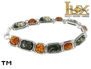 Jewellery SILVER sterling bracelet.  Stone: amber. TAG: ; name: B-747; weight: 16.2g.