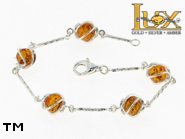 Jewellery SILVER sterling bracelet.  Stone: amber. TAG: ; name: B-763; weight: 5g.
