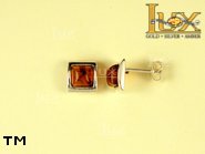 Jewellery SILVER sterling earrings.  Stone: amber. TAG: ; name: E-575; weight: 2g.