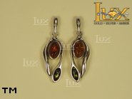 Jewellery SILVER sterling earrings.  Stone: amber. TAG: nature; name: E-648; weight: 5.8g.