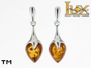 Jewellery SILVER sterling earrings.  Stone: amber. TAG: ; name: E-720SW; weight: 4.6g.