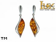 Jewellery SILVER sterling earrings.  Stone: amber. TAG: ; name: E-777SW; weight: 3.5g.