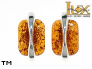 Jewellery SILVER sterling earrings.  Stone: amber. TAG: ; name: E-780S; weight: 5.4g.