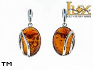 Jewellery SILVER sterling earrings.  Stone: amber. TAG: ; name: E-824-2SW; weight: 6.6g.