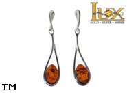 Jewellery SILVER sterling earrings.  Stone: amber. TAG: ; name: E-873; weight: 3g.