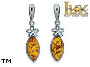 Jewellery SILVER sterling earrings.  Stone: amber. TAG: nature; name: E-918; weight: 2.6g.