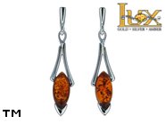 Jewellery SILVER sterling earrings.  Stone: amber. TAG: ; name: E-923SW; weight: 3.35g.