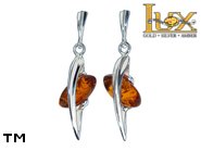 Jewellery SILVER sterling earrings.  Stone: amber. TAG: ; name: E-946; weight: 4.8g.