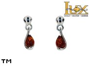 Jewellery SILVER sterling earrings.  Stone: amber. TAG: ; name: E-A57-1; weight: 1.45g.