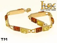Jewellery GOLD bracelet.  Stone: amber. TAG: ; name: GB303; weight: 13.1g.