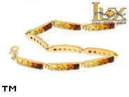 Jewellery GOLD bracelet.  Stone: amber. TAG: modern; name: GB323; weight: 9.83g.