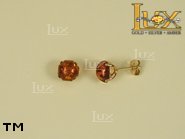 Jewellery GOLD earrings.  Stone: amber. TAG: ; name: GE183S; weight: 1.5g.
