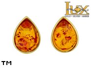 Jewellery GOLD earrings.  Stone: amber. TAG: ; name: GE243S; weight: 2.5g.