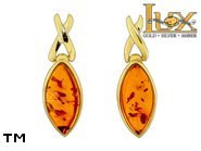 Jewellery GOLD earrings.  Stone: amber. TAG: clasic; name: GE259; weight: 2.3g.