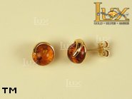 Jewellery GOLD earrings.  Stone: amber. TAG: ; name: GE304; weight: 3.5g.