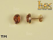 Jewellery GOLD earrings.  Stone: amber. TAG: ; name: GE306-1; weight: 2.1g.