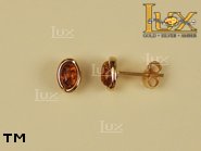 Jewellery GOLD earrings.  Stone: amber. TAG: ; name: GE306-2; weight: 1.7g.