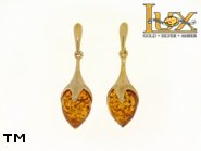 Jewellery GOLD earrings.  Stone: amber. TAG: ; name: GE316SW; weight: 4.46g.