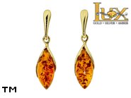 Jewellery GOLD earrings.  Stone: amber. TAG: ; name: GE397SW; weight: 0g.