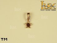 Jewellery GOLD pendant.  Stone: amber. TAG: stars, clasic; name: GP165; weight: 0.8g.