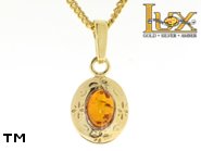 Jewellery GOLD pendant.  Stone: amber. TAG: ; name: GP167; weight: 1.5g.