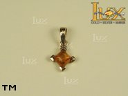 Jewellery GOLD pendant.  Stone: amber. TAG: ; name: GP204; weight: 1.03g.