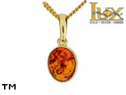 Jewellery GOLD pendant.  Stone: amber. TAG: ; name: GP215; weight: 1.13g.
