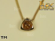 Jewellery GOLD pendant.  Stone: amber. TAG: ; name: GP216; weight: 1.54g.