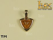Jewellery GOLD pendant.  Stone: amber. TAG: ; name: GP217-1; weight: 1.7g.
