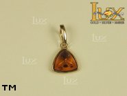 Jewellery GOLD pendant.  Stone: amber. TAG: ; name: GP217-2; weight: 0.7g.