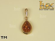 Jewellery GOLD pendant.  Stone: amber. TAG: ; name: GP219; weight: 3g.