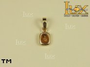 Jewellery GOLD pendant.  Stone: amber. TAG: ; name: GP223-1; weight: 1.32g.