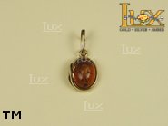Jewellery GOLD pendant.  Stone: amber. TAG: ; name: GP231; weight: 1.2g.