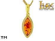 Jewellery GOLD pendant.  Stone: amber. TAG: clasic; name: GP236; weight: 1.66g.