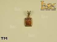 Jewellery GOLD pendant.  Stone: amber. TAG: ; name: GP237; weight: 1.7g.
